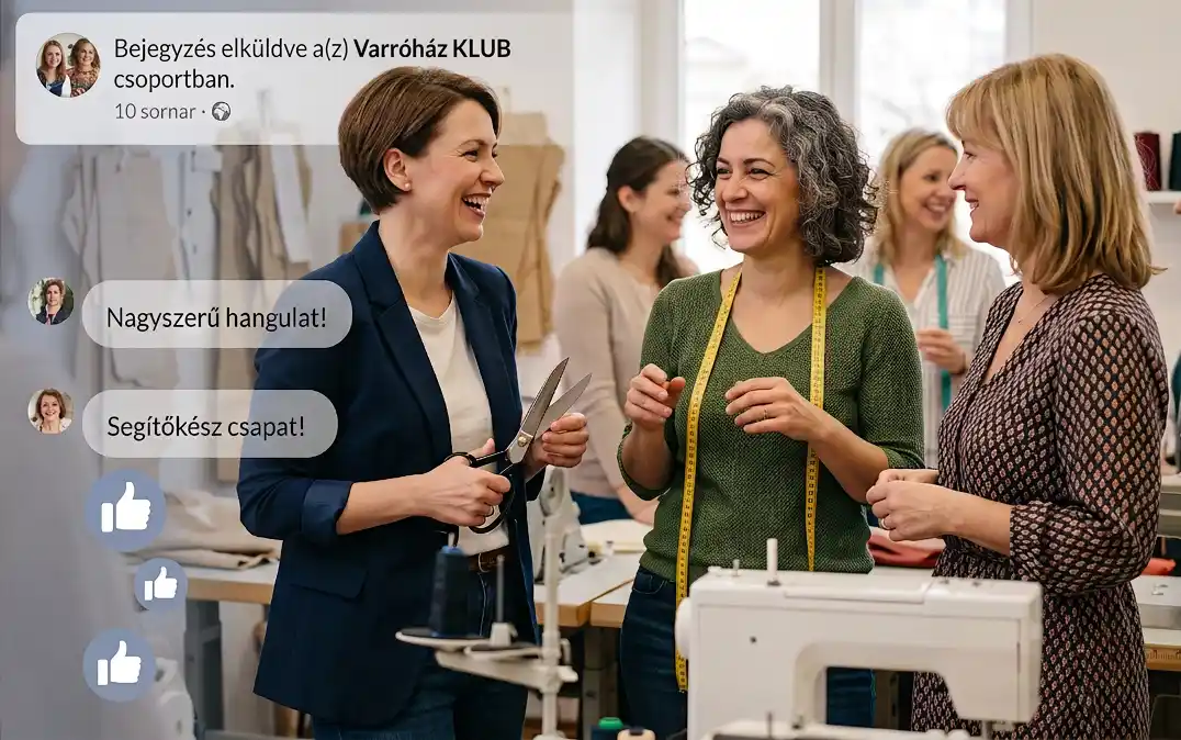 Klubtagok közösen varrnak