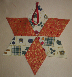 karácsonyi csillag készítése textilből